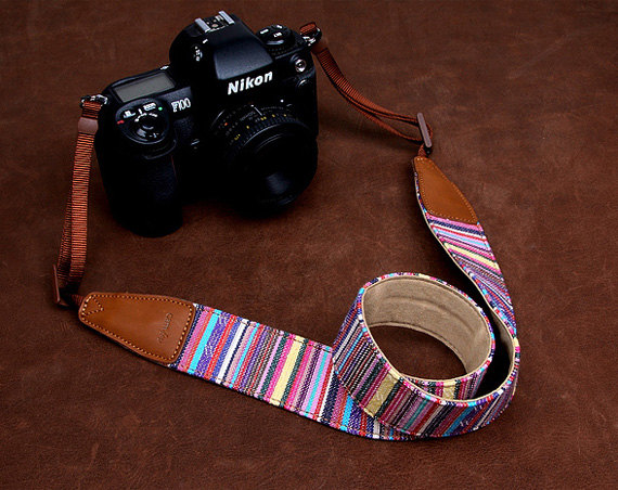 Bohemian Series ,slr Camera Strap ,canon/nikon Camera Strap, Dslr Camera Strap, Camera Strap--stripes